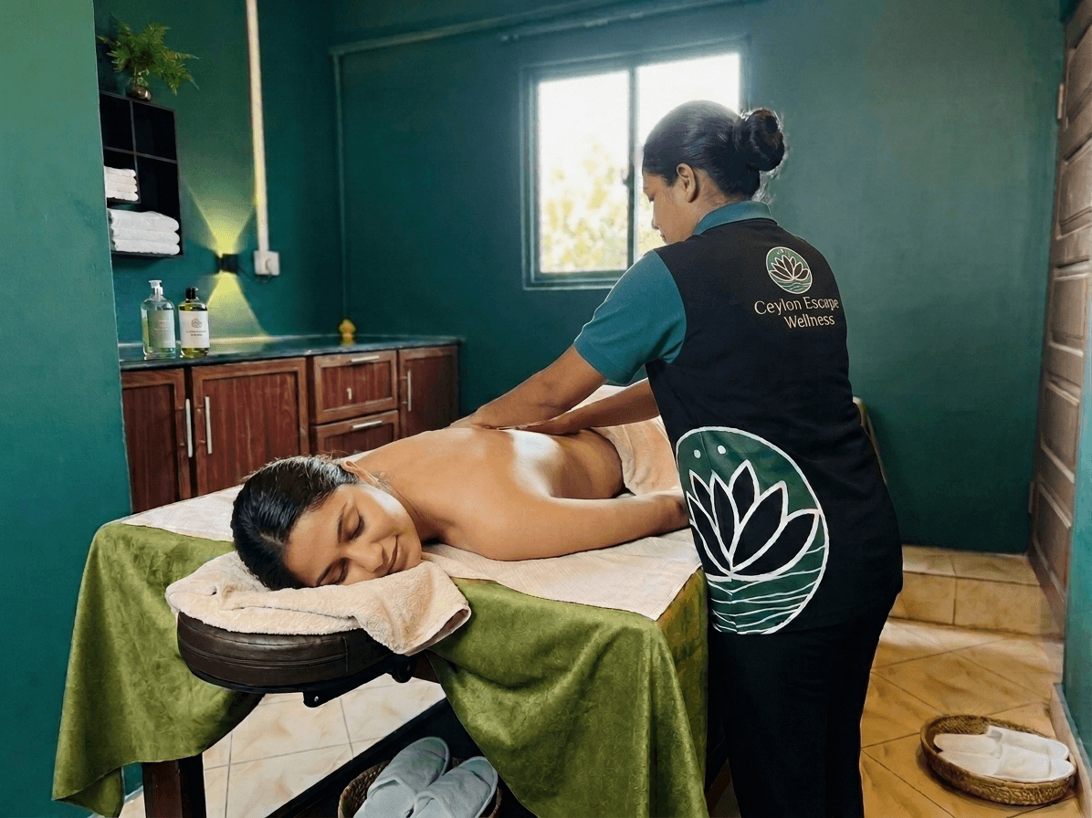 Full body massage in our twin treatment room