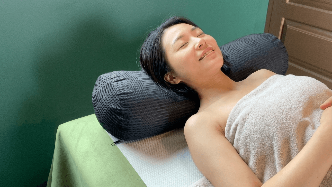 Guest resting peacefully after a treatment